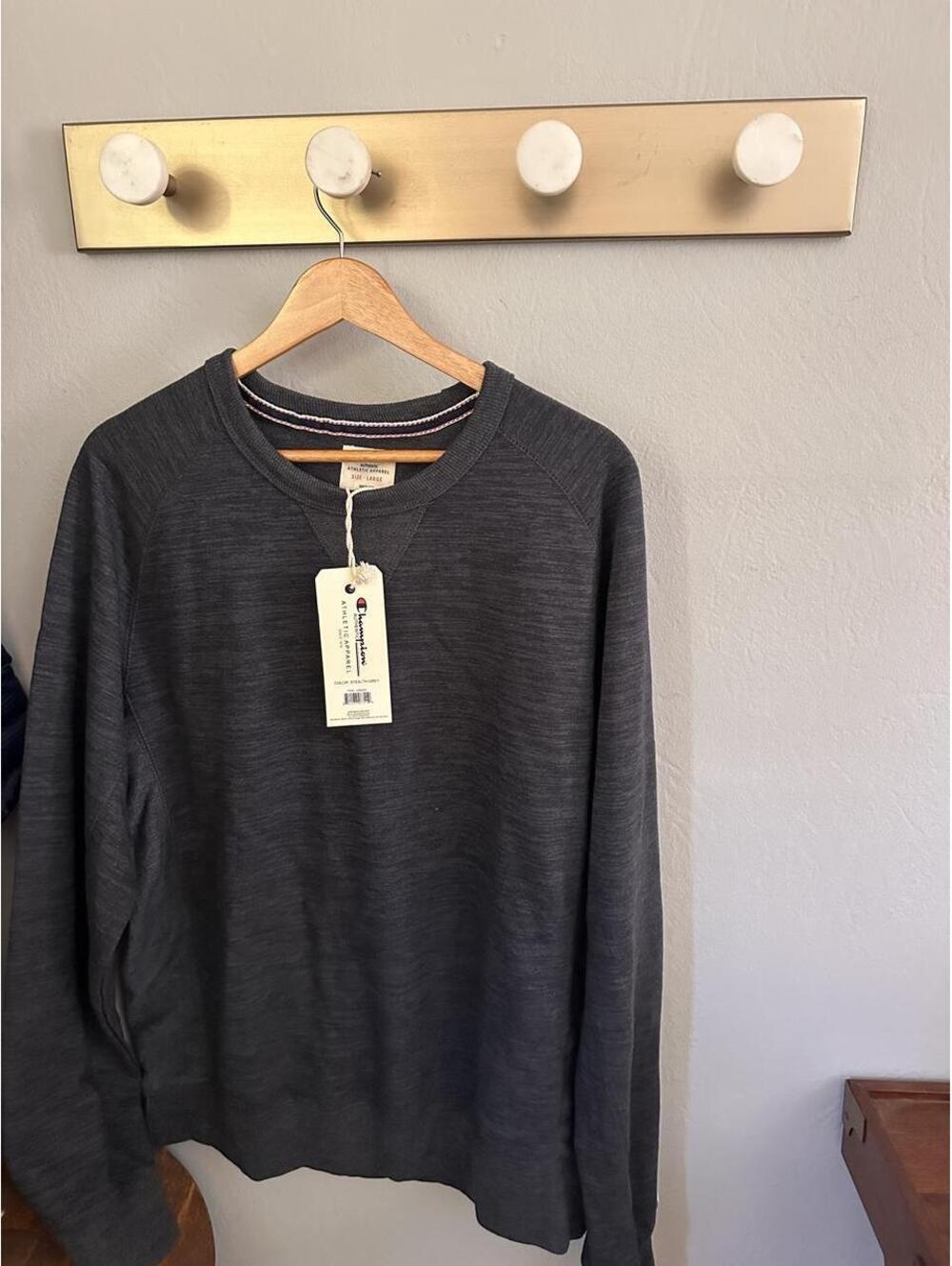 Champion Men's Grey and Navy Shirt